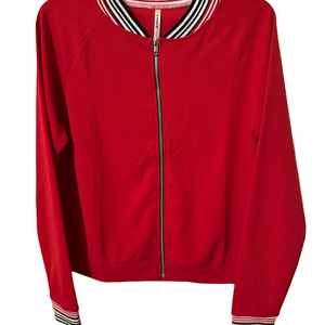 Tresics Red Bomber Jacket with Ribbed Trim NWOT